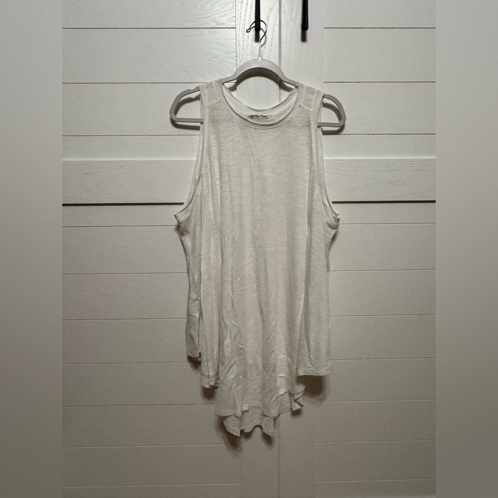 We The Free Cream Asymmetrical Tank Top/Tunic Relaxed Fit